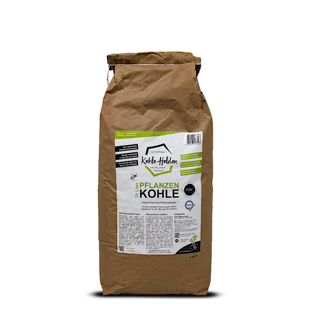 KohleHelden 20 Liter Pflanzenkohle - EBC AgroBio