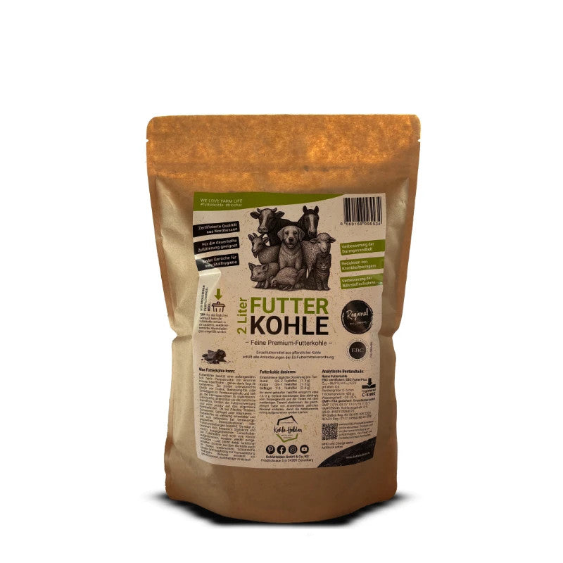 KohleHelden - 2 Liter Futterkohle - EBC FutterPlus